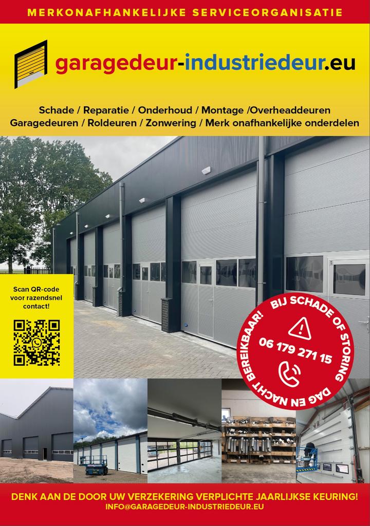 Matex, Voskamp, Marantec, Alpha, hormann, deur deuren Debo, Doe-het-zelf en Verbouw, Ophalen of Verzenden, 120 cm of meer, Garagedeur