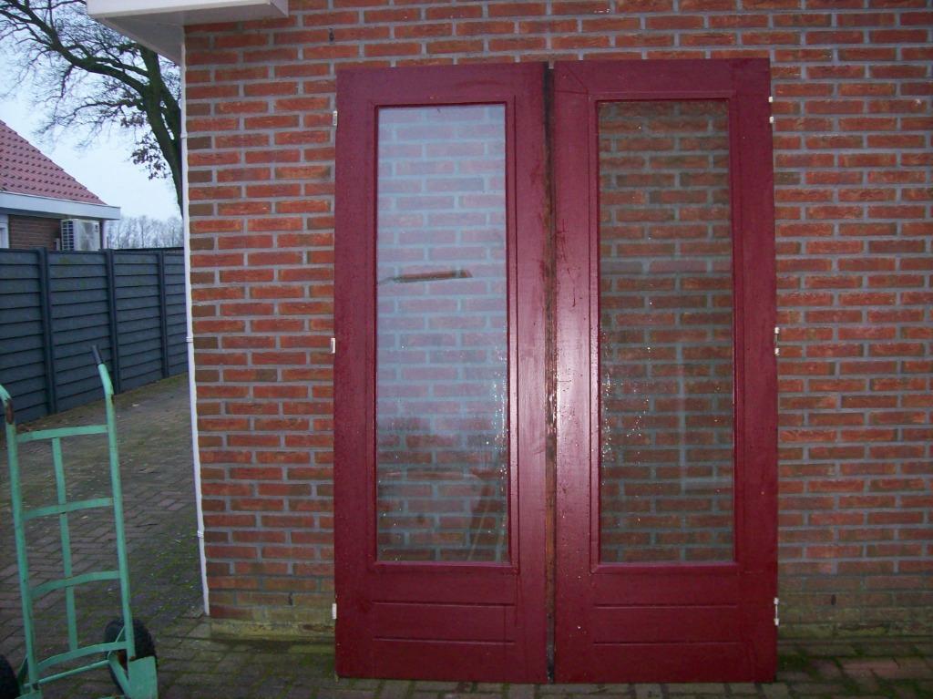 2 serredeur, Doe-het-zelf en Verbouw, Deuren en Horren, Gebruikt, 120 cm of meer, Ophalen of Verzenden, Buitendeur