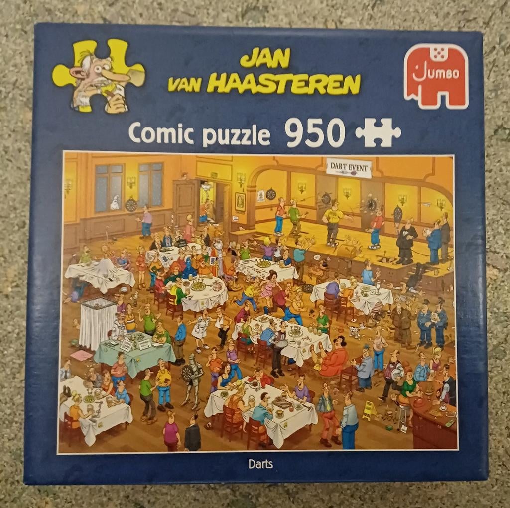 Jan van Haasteren Darts puzzel, Ophalen, 500 t/m 1500 stukjes, Zo goed als nieuw