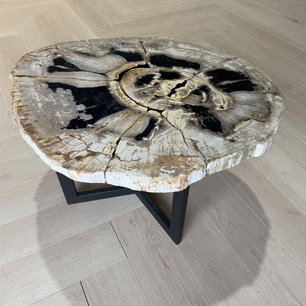 Versteend Hout Salontafels - Grote Voorraad!, Huis en Inrichting, Tafels | Salontafels, 50 tot 100 cm, Rond, Nieuw, Minder dan 50 cm