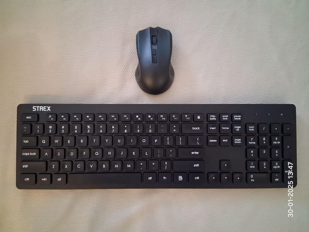 Draadloos Toetsenbord- en Muisset Strex (NIEUW), Verzenden, Draadloos, Qwerty, Toetsenbord en muis-set