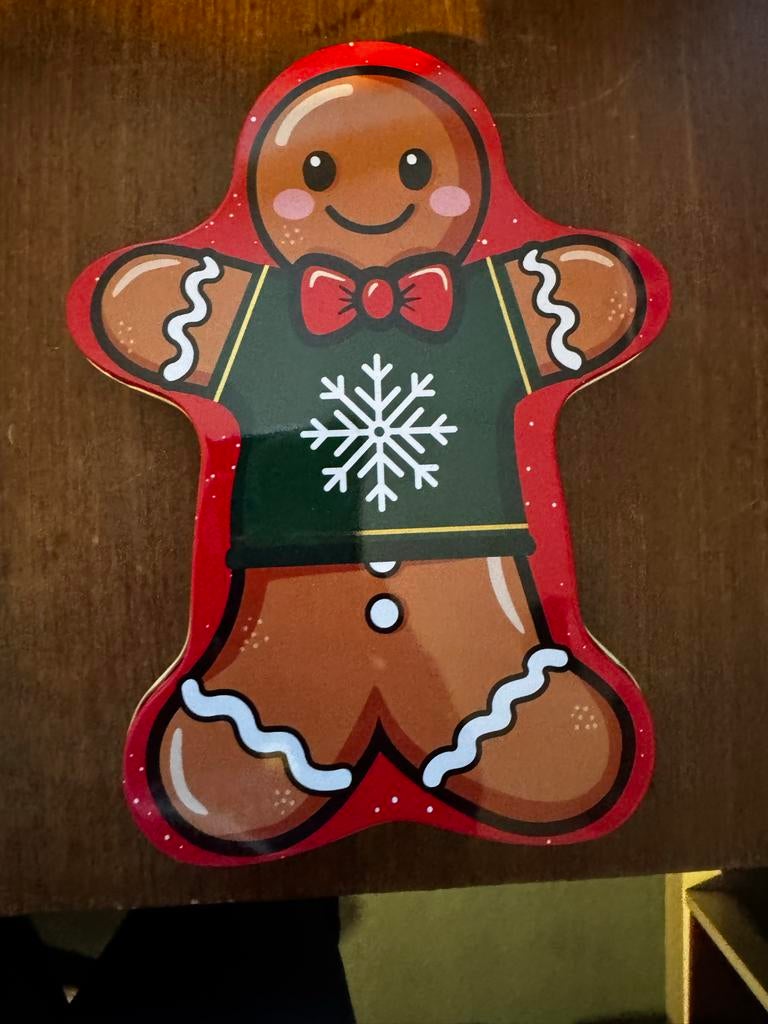 Leuke Blikken Trommel - Kerst Gingerbread Man, Verzamelen, Blikken, Ophalen of Verzenden, Zo goed als nieuw, Koek(jes), Overige merken