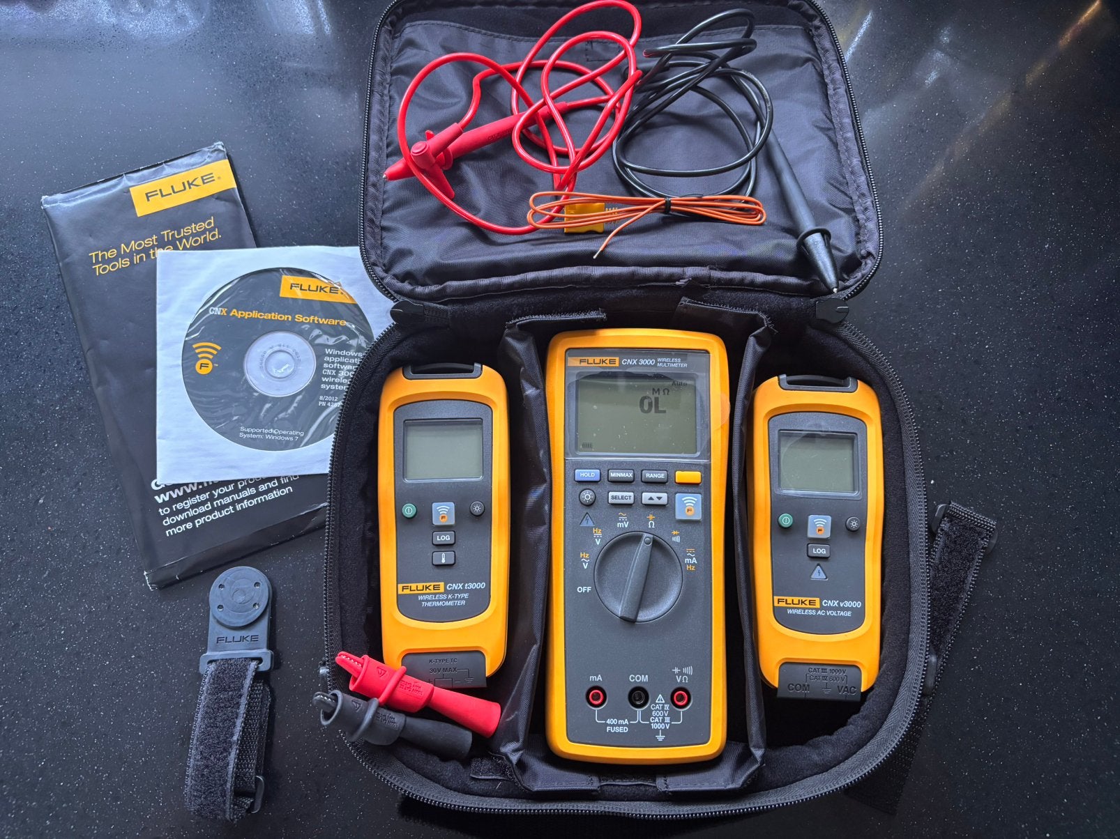Fluke CNX 3000 draadloze multimeterset, Doe-het-zelf en Verbouw, Meetapparatuur, Ophalen of Verzenden, Zo goed als nieuw, Multimeter