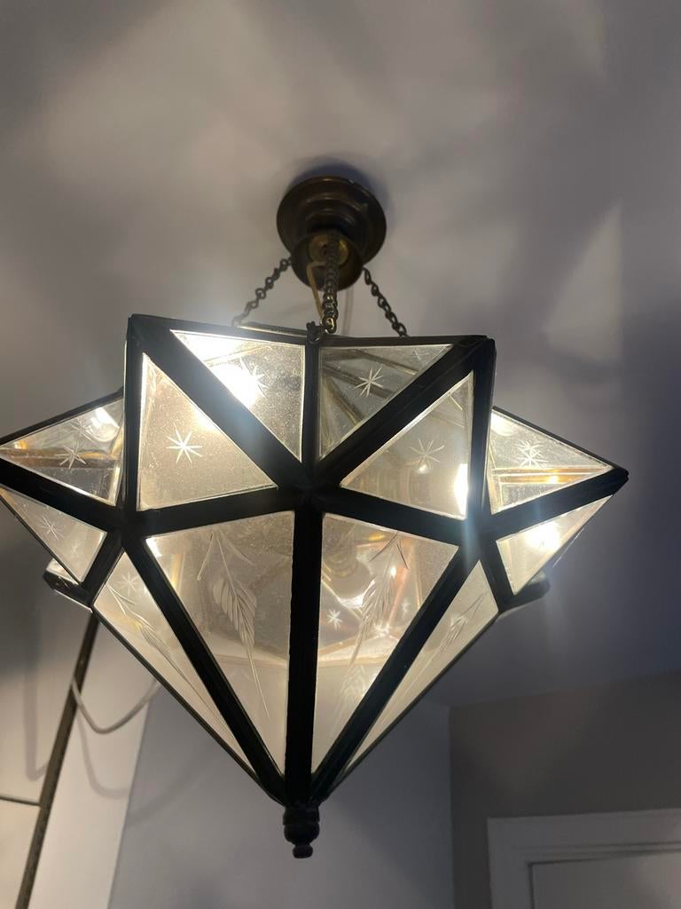 Prachtige handgemaakte Marokkaanse lamp, Huis en Inrichting, Lampen | Hanglampen, Ophalen of Verzenden, Zo goed als nieuw, Metaal
