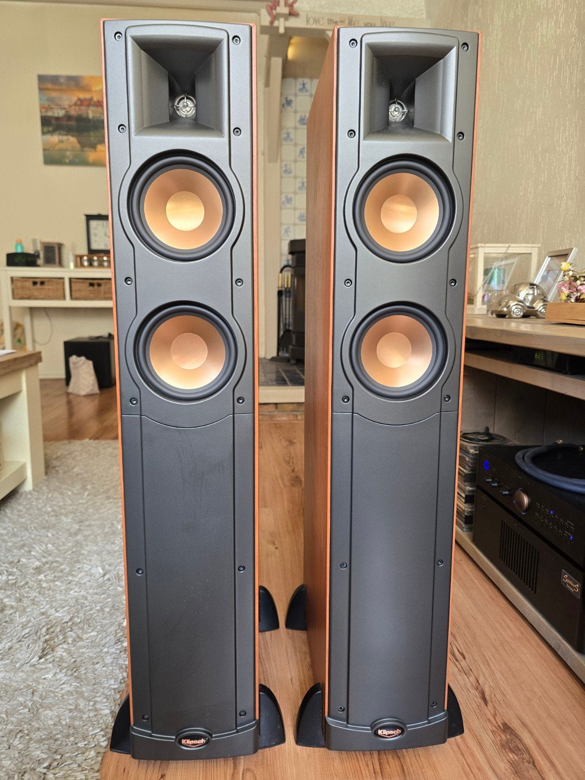 Klipsch RF‑52 – Reference IV – Luidsprekers - Cherry uitv., Stereo speakers, Basreflex, Zo goed als nieuw, Ophalen