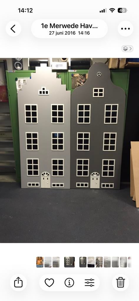 Grachtenhuis van hout, Huis en Inrichting, Ophalen of Verzenden, Zo goed als nieuw
