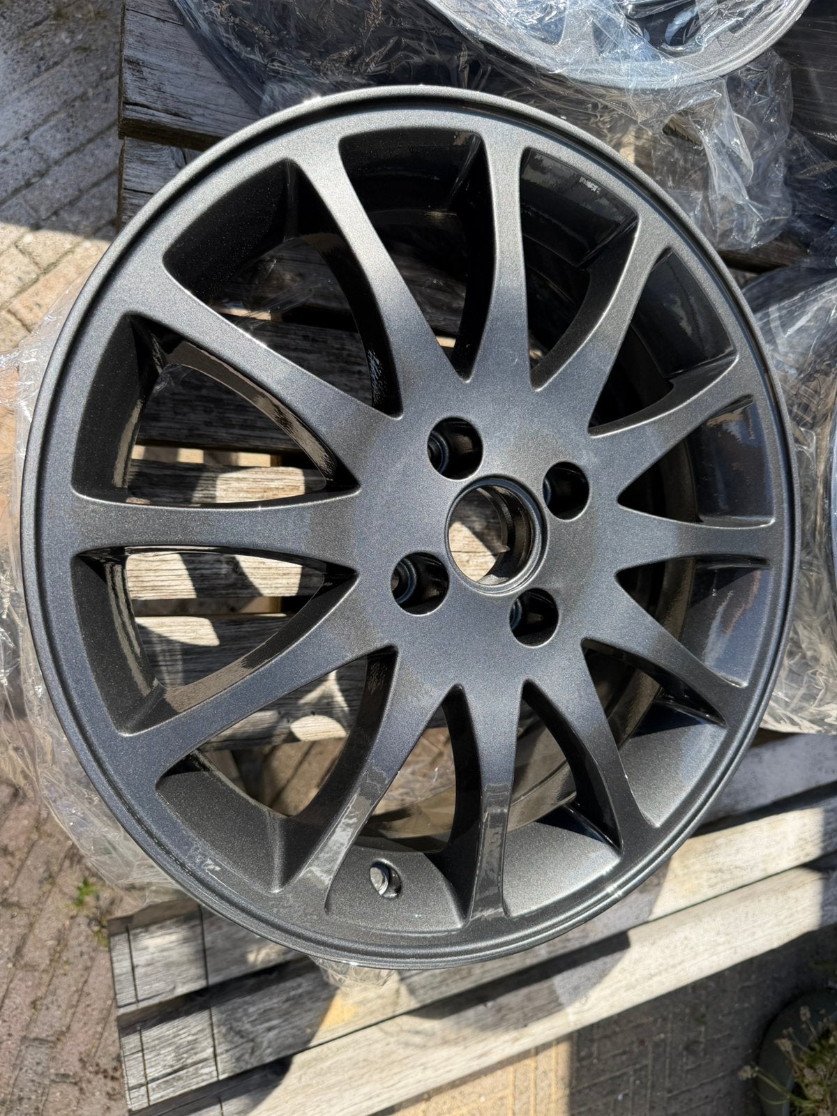 4x100 Seat Ibiza cupra 6K OEM Velgen 16 inch Gunmetal Grey, Auto-onderdelen, Banden en Velgen, Overige, Velg(en), 16 inch, Overige