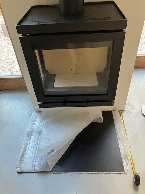 Nieuw: Metalen vloerplaat houtkachel / haard 80 x 60 cm, Ophalen, Nieuw, Hangende haard, Houthaard