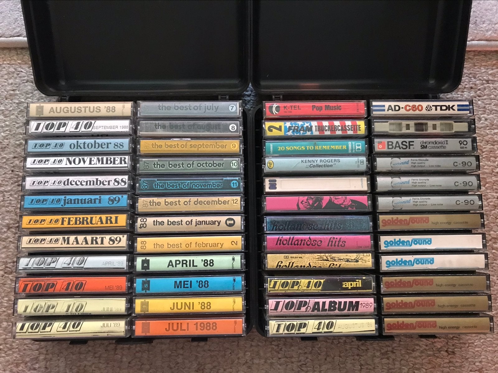 Cassettebandjes top 40 (1987 - 1989) ea, Cd's en Dvd's, Cassettebandjes, Ophalen of Verzenden, Gebruikt, Pop, 26 bandjes of meer