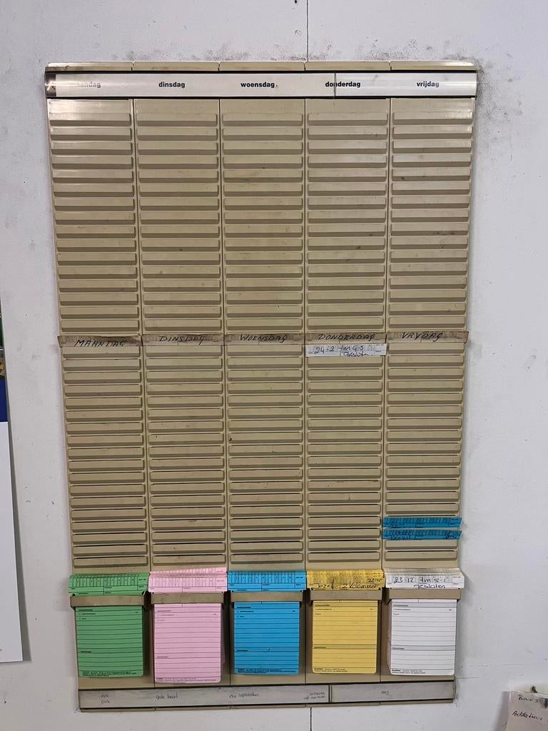 Werkorder planbord met plankaartjes, Ophalen of Verzenden, Gebruikt, Overige typen