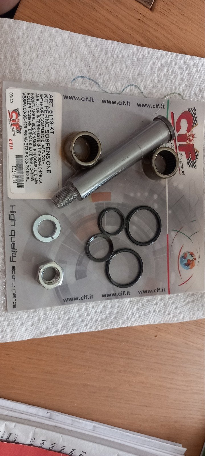 Vespa V50 Swingarm Revisie Set - CIF Kwaliteit, Ophalen of Verzenden