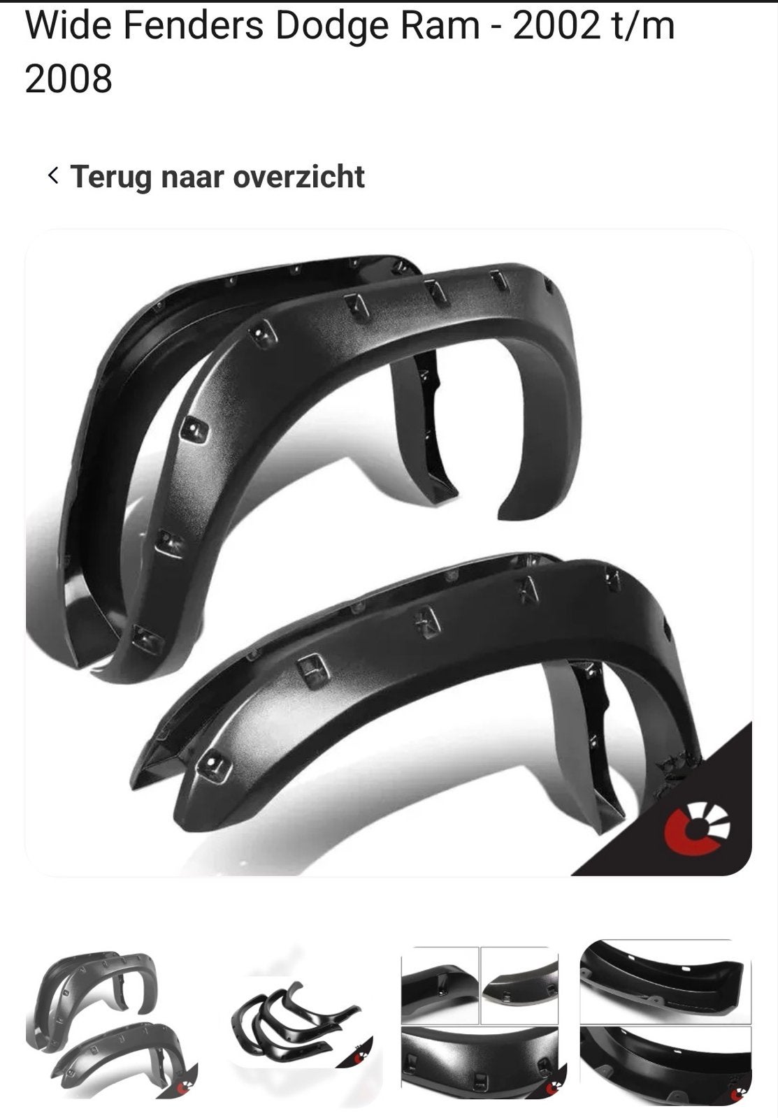 Wide Fenders Dodge Ram 2002-2008, Ophalen, Voor, Nieuw, Spatbord