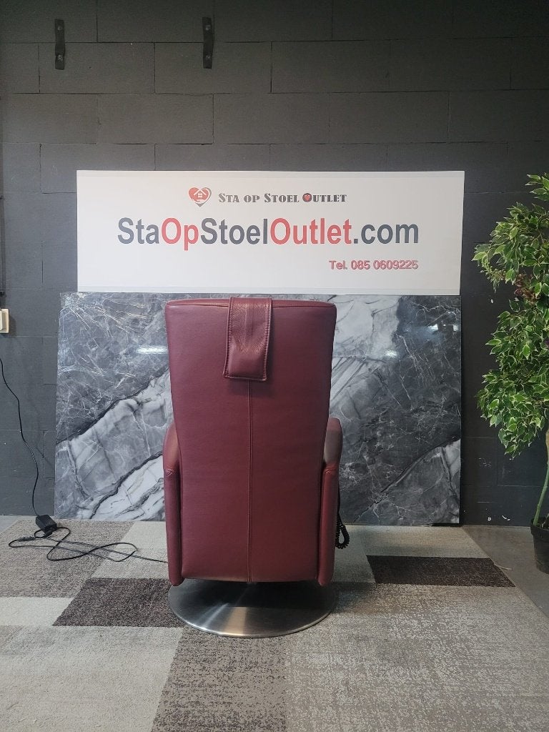 Staopstoel Prominent Toscana Rood met draaiplateau, Minder dan 50 cm, Minder dan 75 cm, Leer, Ophalen of Verzenden