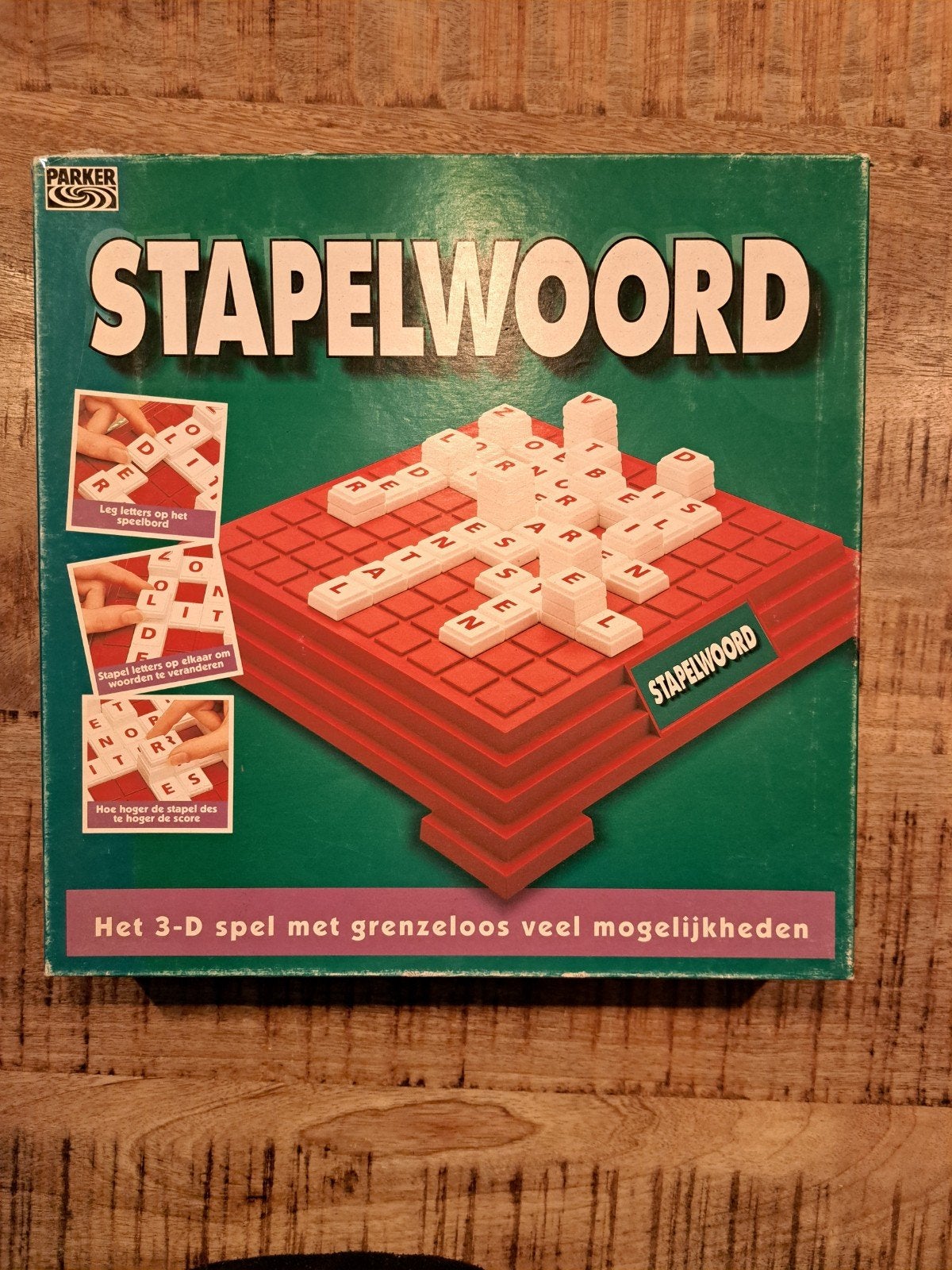 Stapelwoord: Het 3-D spel met grenzeloos veel mogelijkheden, Hobby en Vrije tijd, Ophalen of Verzenden, Gebruikt, Parker