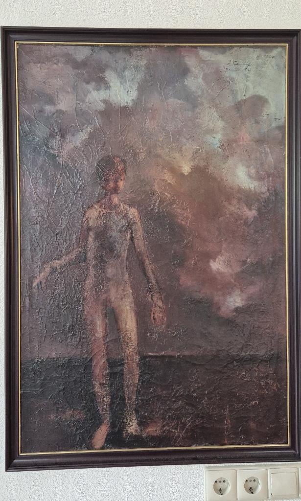 Schilderij - eenzame jongen -, Ophalen
