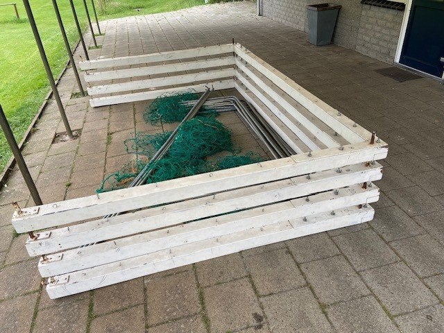 6 handbal / mini voetbal doelen, Maat M, Ophalen, Gebruikt, Clubaccessoires