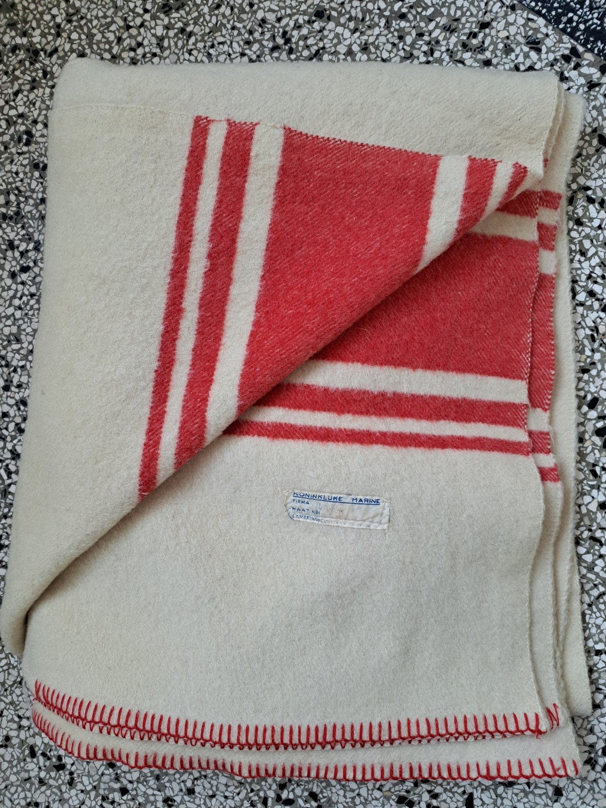 Wollen deken Koninklijke marine defensie Van Wijk vintage, Ophalen of Verzenden