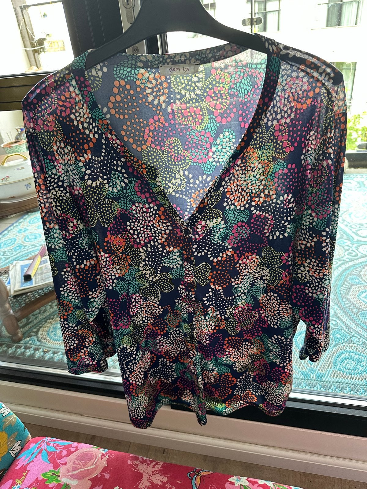 Paprika Blouse & Yesta Broek Set - Maat L/XL, Meerkleurig, Maat 42/44 (L), Ophalen of Verzenden, Zo goed als nieuw