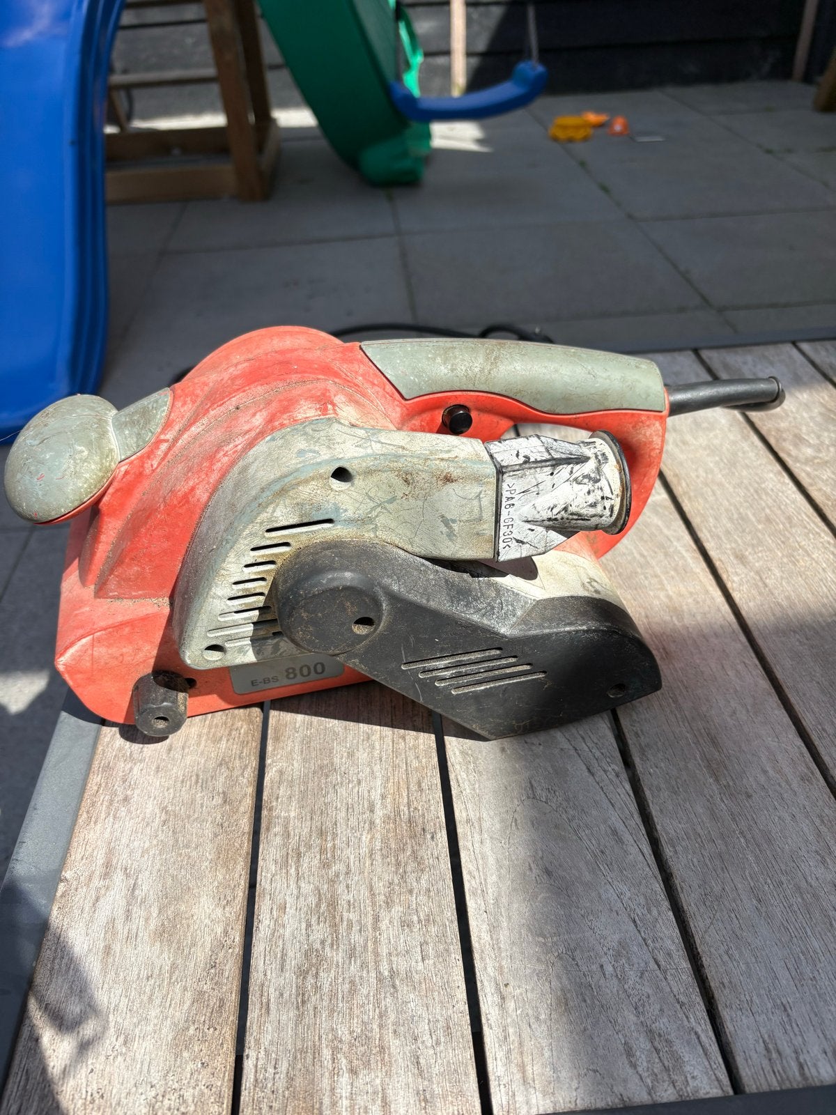 Einhell E-BS 800 Bandschuurmachine - Gebruikt, Doe-het-zelf en Verbouw, Gereedschap | Schuurmachines, Gebruikt, Bandschuurmachine