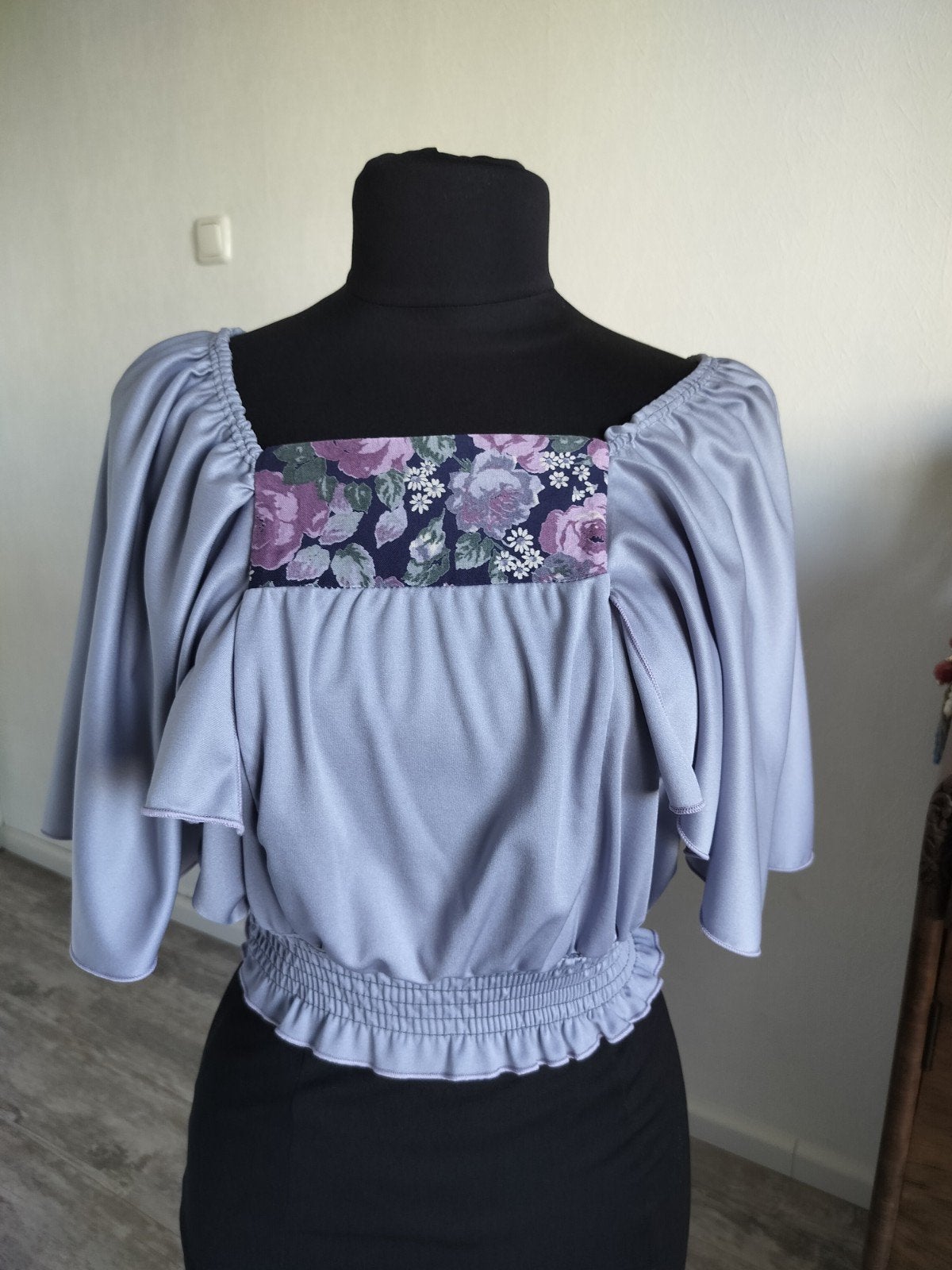 Vintage crop top, Maat 38/40 (M), Paars, Ophalen of Verzenden, Zo goed als nieuw