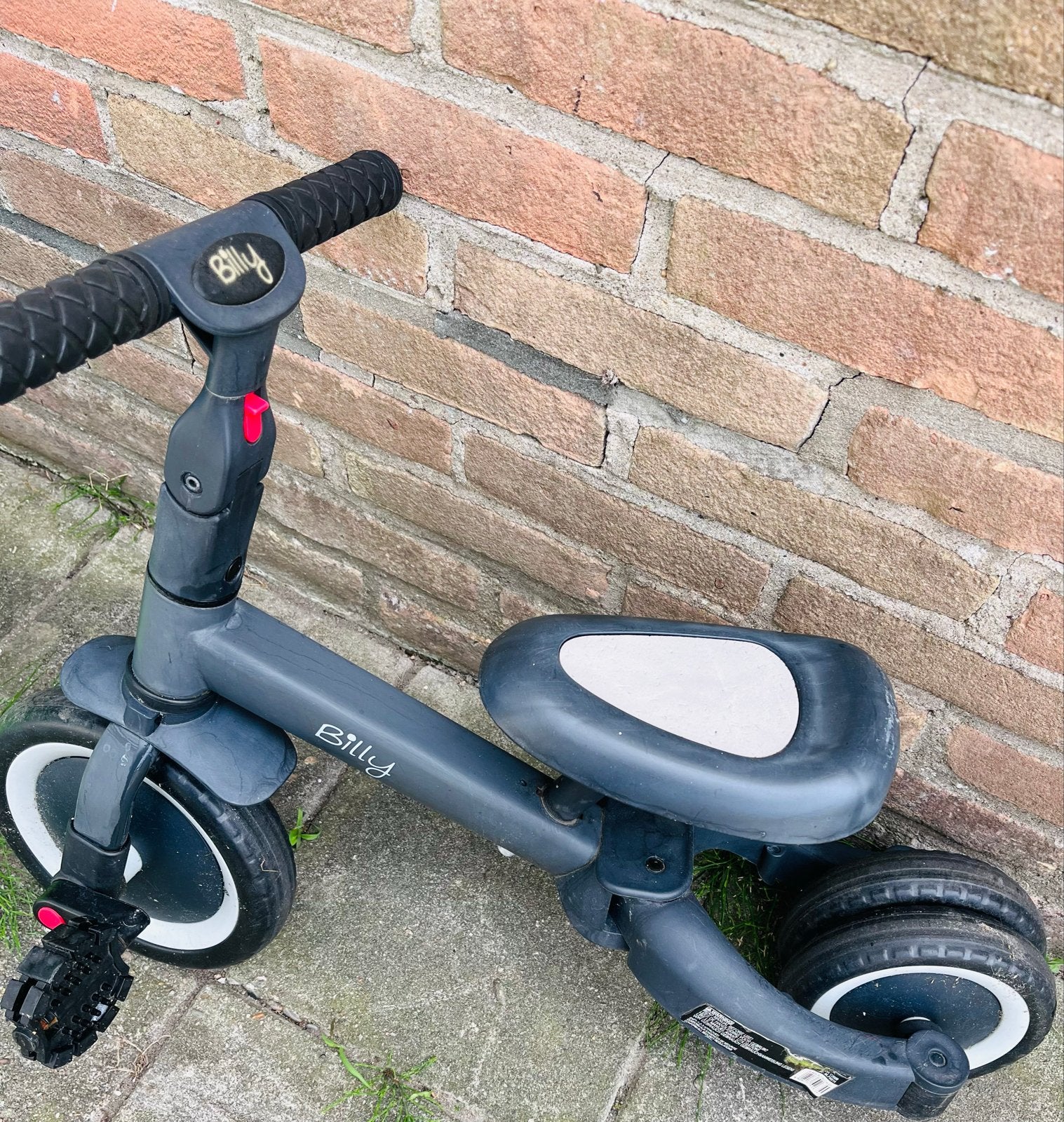 Billy loopfiets/driewieler - Grijs, verstelbaar, Ophalen, Gebruikt, Loopfiets