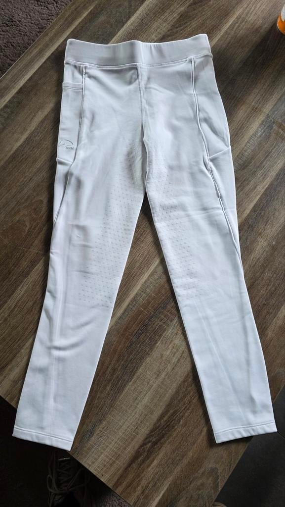 Witte rijbroek legging  hkm, Dieren en Toebehoren, Kinderen, Dressuur, Zo goed als nieuw, Onderkleding
