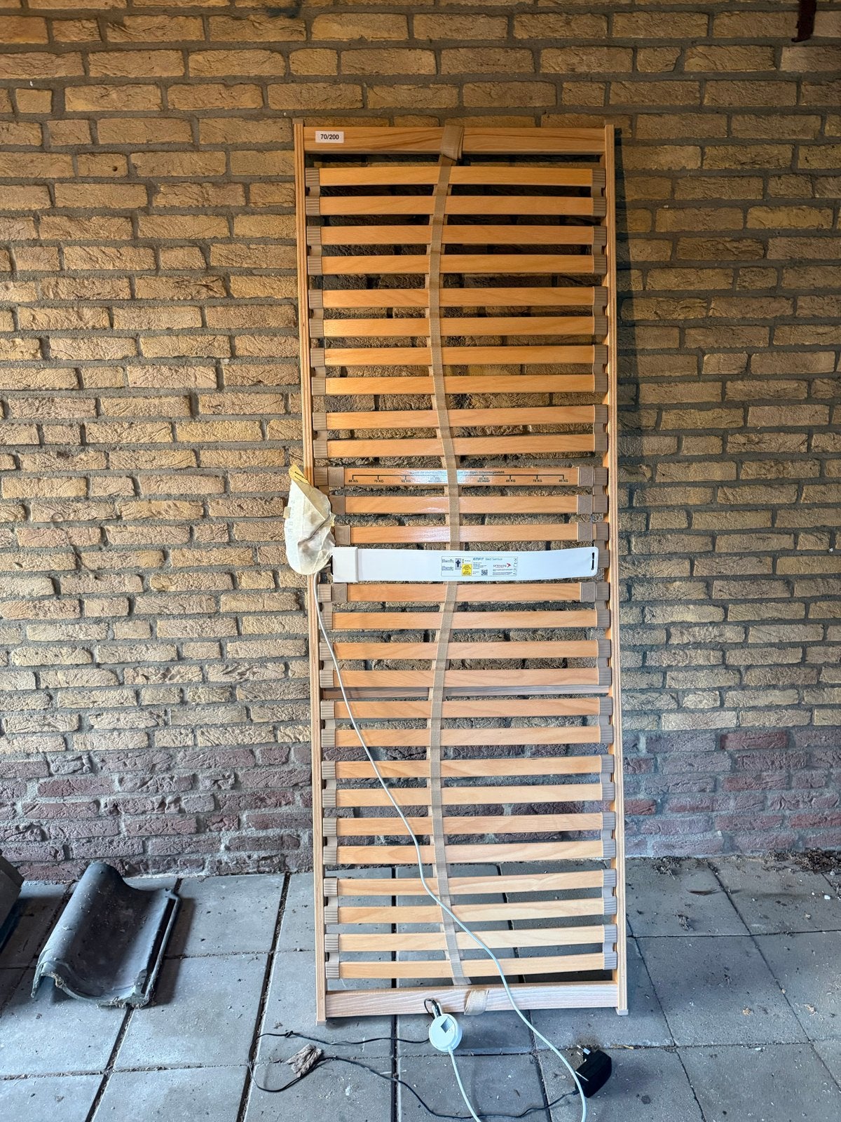 Lattenbodem met bed sensor - 70x200 cm, Ophalen, Gebruikt, 80 cm, 200 cm