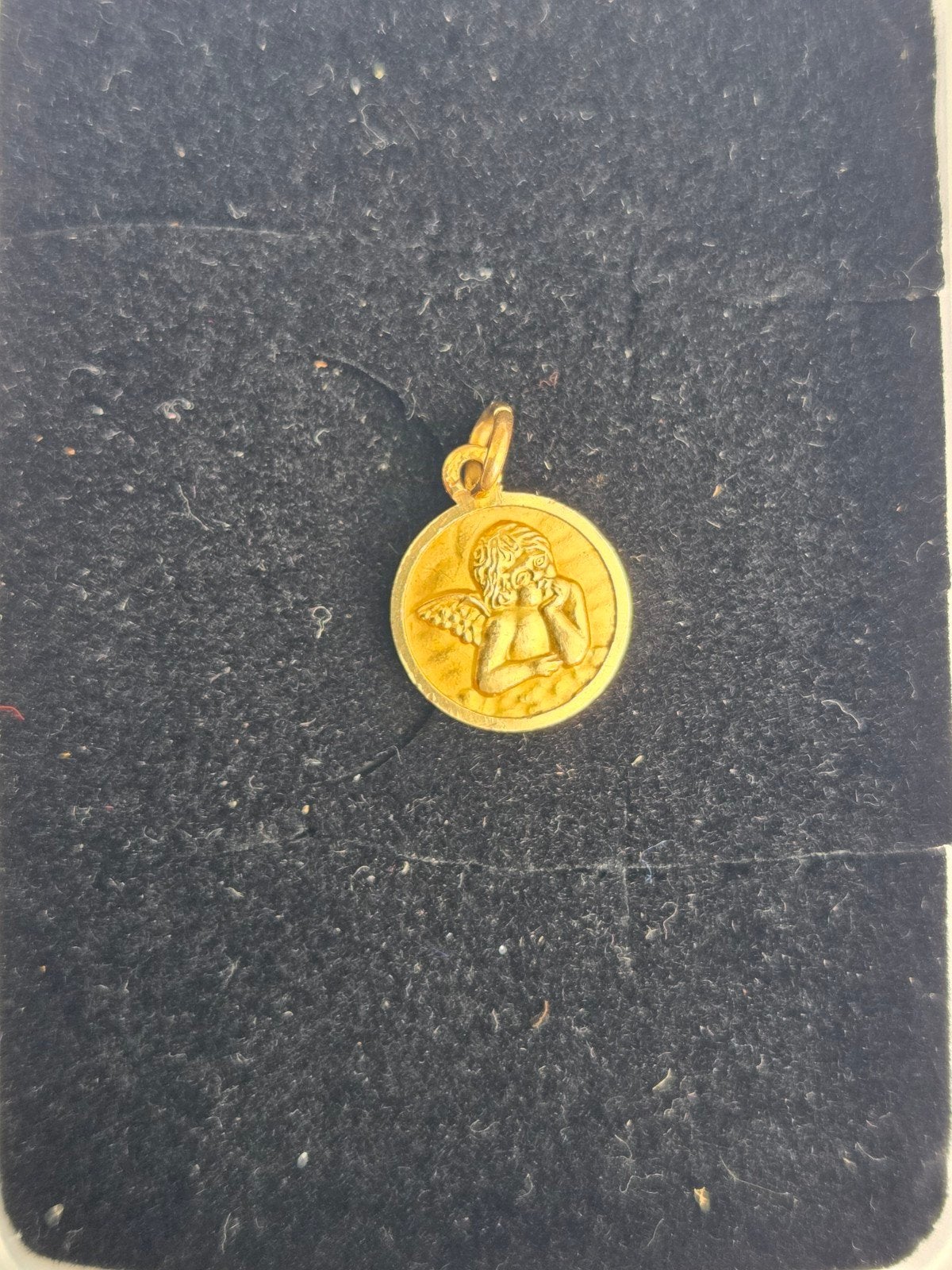 Prachtige Vintage 14k Gouden Hanger Engeltje (Engel Rafaël), Antiek en Kunst, Ophalen of Verzenden