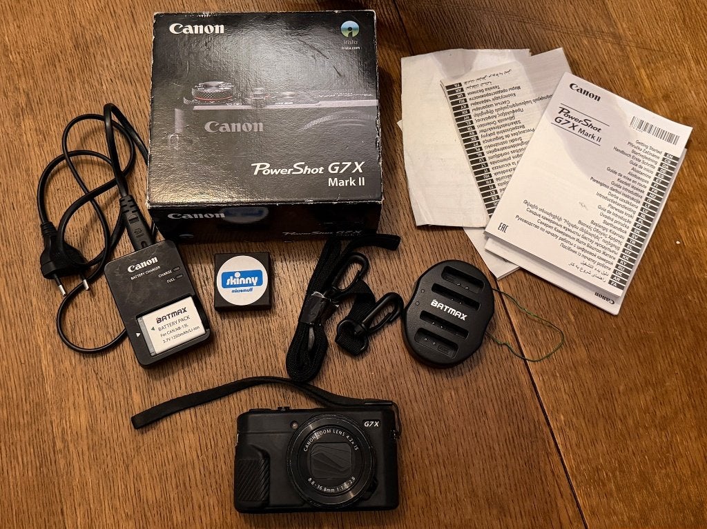 Canon PowerShot G7 X II Camera | ZGAN met Doos & Extra’s, Audio, Tv en Foto, Fotocamera's Digitaal, Ophalen, Ingebouwde flitser