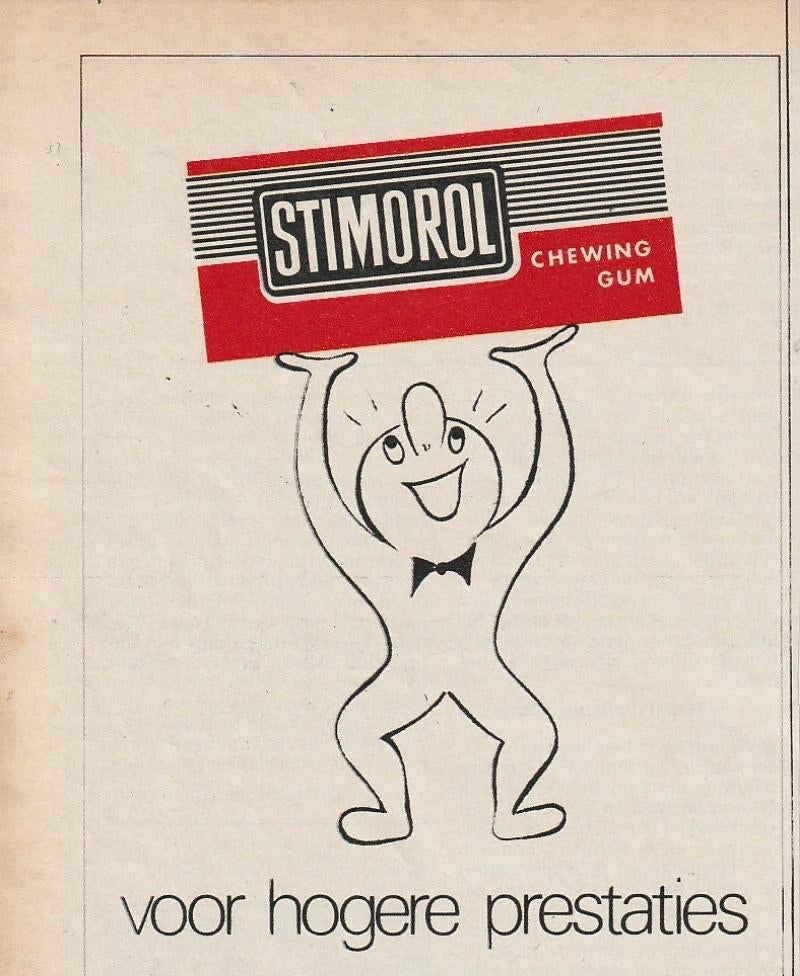 Retro reclame 1974 Stimorol kauwgum hogere prestaties, Verzenden, Overige typen