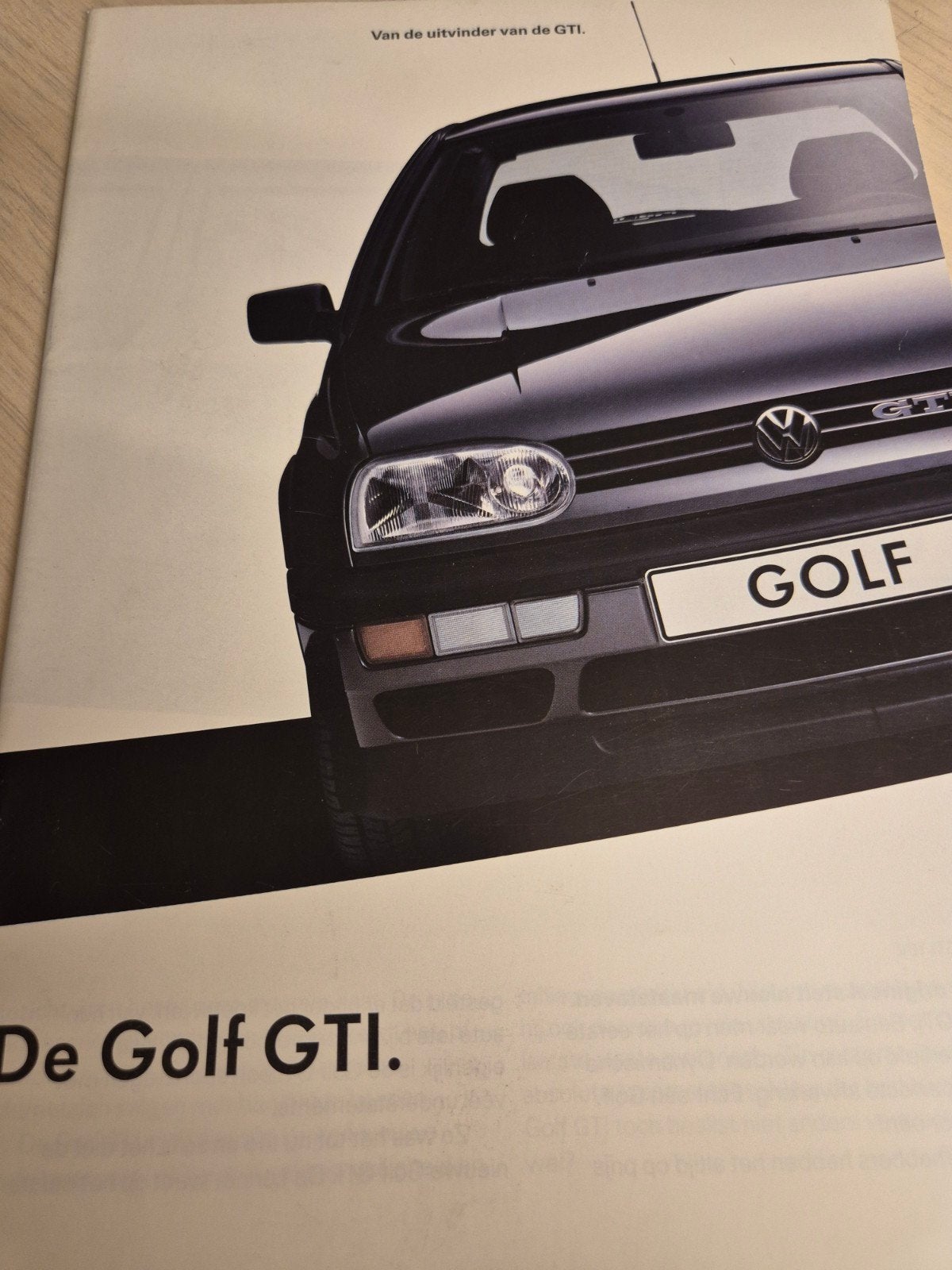 1992 Volkswagen Golf GTI folder Nederlands óók kleuren, Ophalen of Verzenden, Zo goed als nieuw, Volkswagen