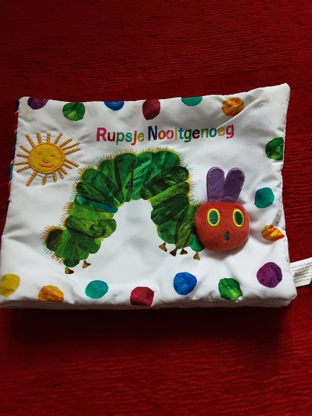 Zacht stoffen baby boekje Rupsje Nooitgenoeg Eric Carle, Boeken, Ophalen, Uitklap-, Voel- of Ontdekboek, Eric Carle, 0 tot 6 maanden