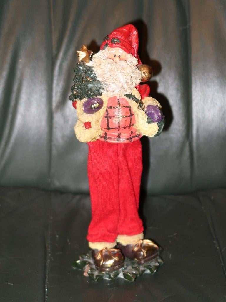 deco kerstman beeldje 24 cm, Father Christmas voor kerst, Verzenden, Zo goed als nieuw