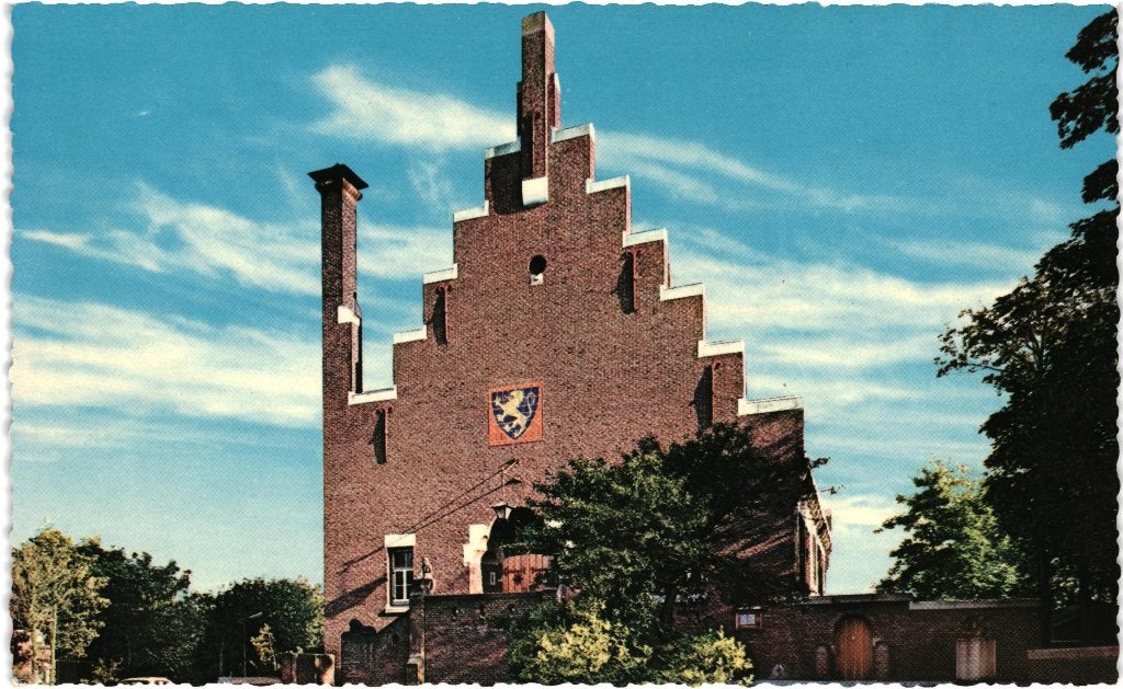 806347 Noordwijkerhout raadhuis ZH Nette kaart onbeschreven, Ophalen of Verzenden, 1960 tot 1980, Ongelopen, Zuid-Holland
