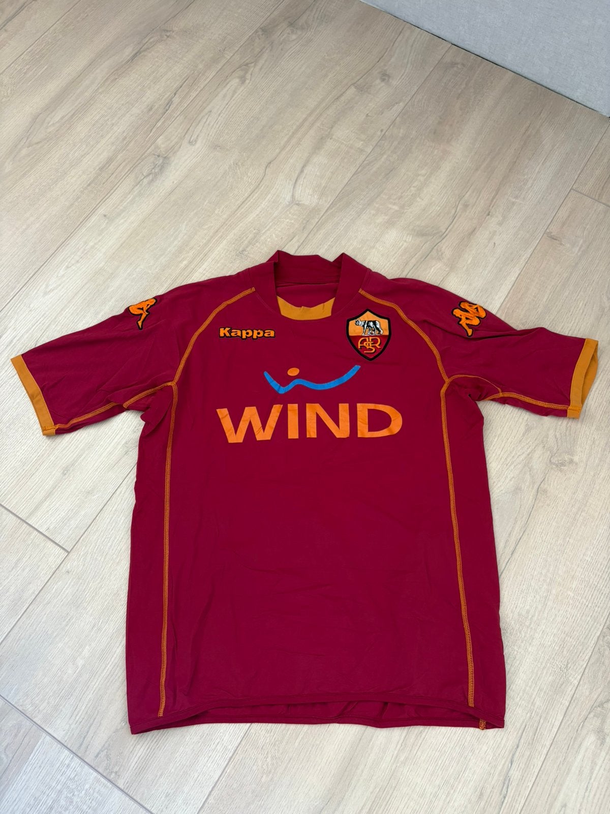 AS Roma Home Shirt 2007/2008 Kappa WIND Vintage L, Maat XL, Ophalen of Verzenden, Zo goed als nieuw, Shirt