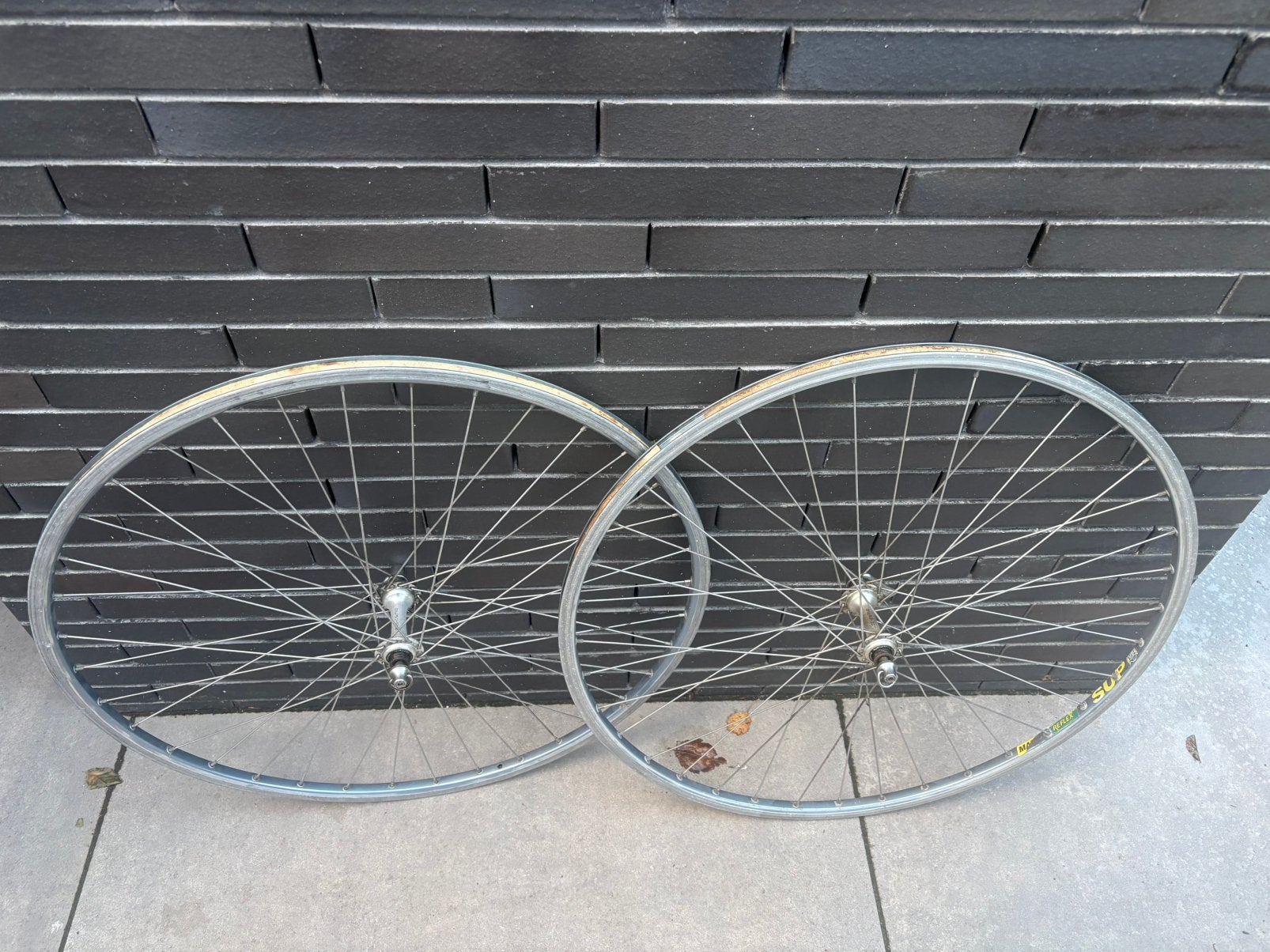 2x Shimano Dura Ace HB-7400 voorwiel / Mavic Reflex SUP velg, Fietsen en Brommers, Ophalen of Verzenden, Gebruikt, Wiel, Aluminium