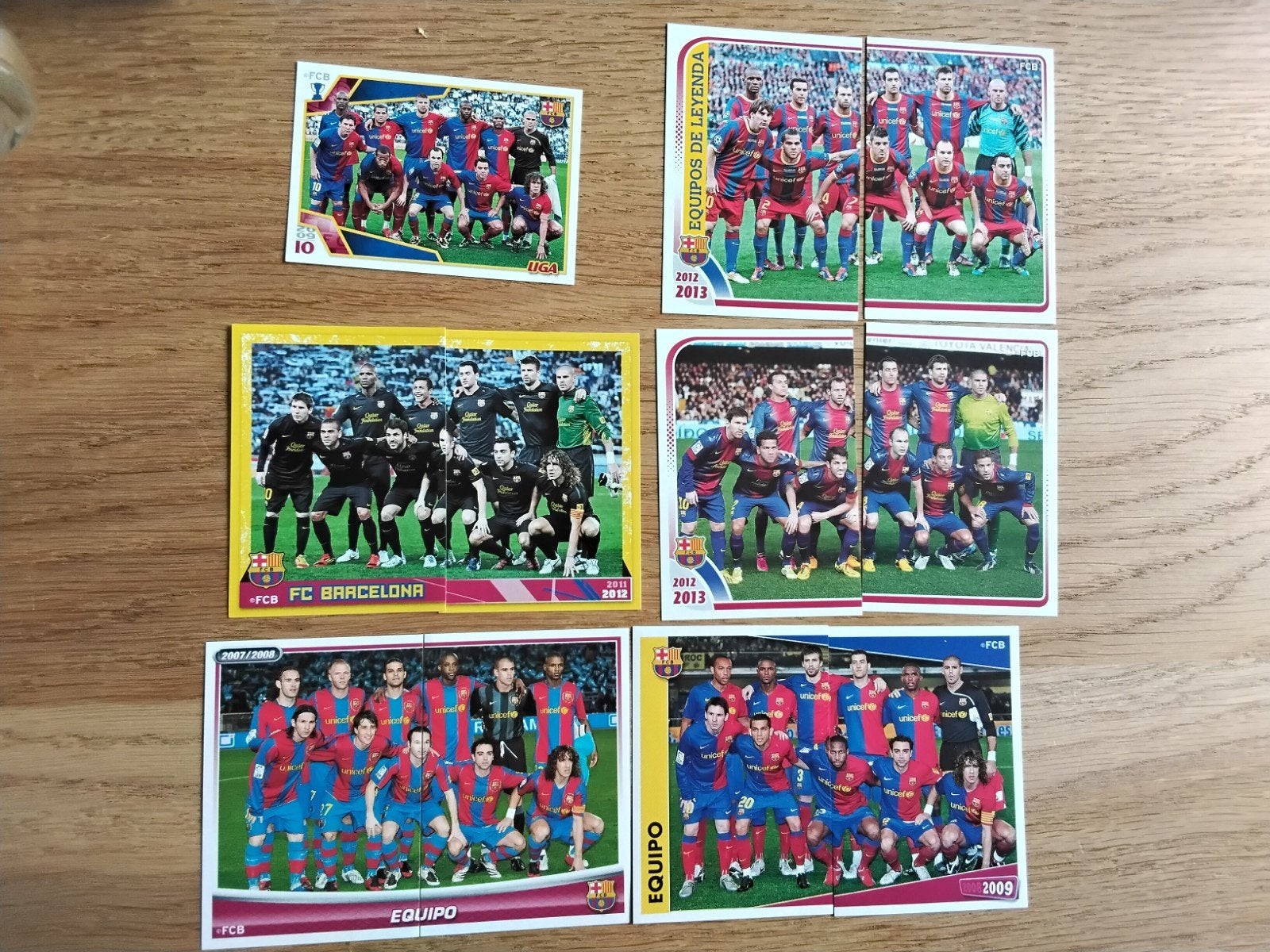 Panini stickers Teamfoto's Barcelona met Messi, Verzamelen, Ophalen of Verzenden, Zo goed als nieuw, Buitenlandse clubs, Poster, Plaatje of Sticker