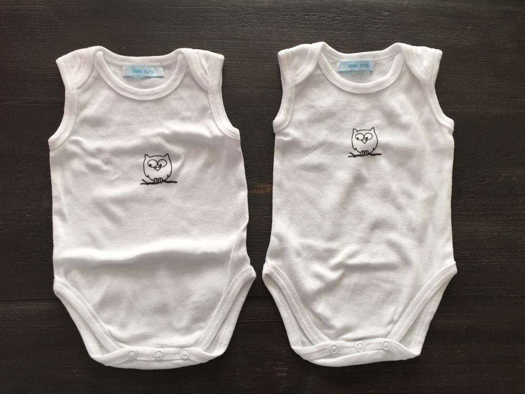 Romper maat 50 / 56 2 stuks, Ophalen, Zo goed als nieuw, Jongetje of Meisje, Nacht- of Onderkleding