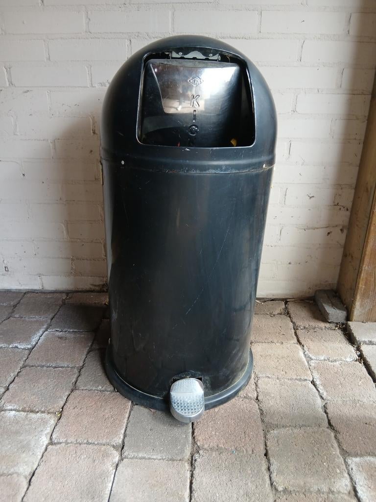 Wesco pedaalemmer prullenbak - Zwart, vintage design, Gebruikt, Met pedaal, 40 liter of meer, Ophalen of Verzenden