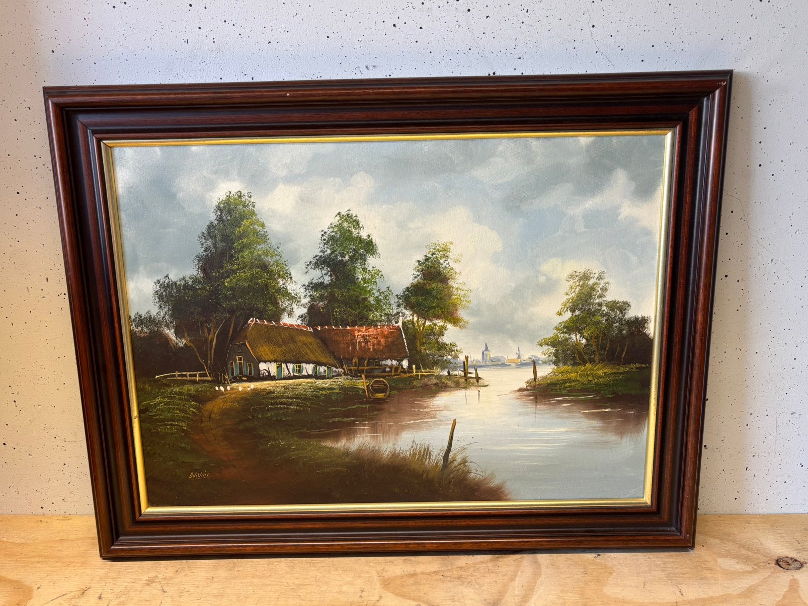 Schilderij Bdevries  Bartha de vries boederij an het water, Ophalen of Verzenden
