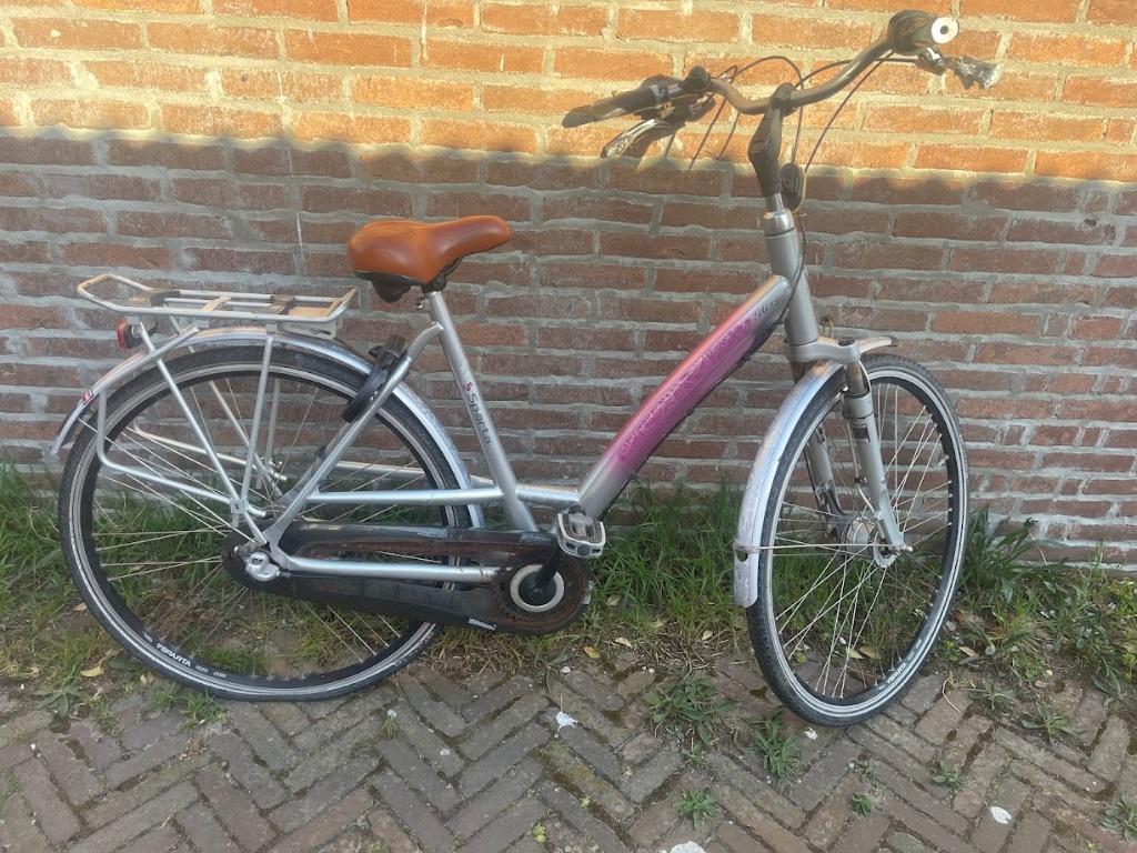 28 inch Sparta damesfiets, 51 tot 55 cm, Ophalen, Gebruikt, Aluminium