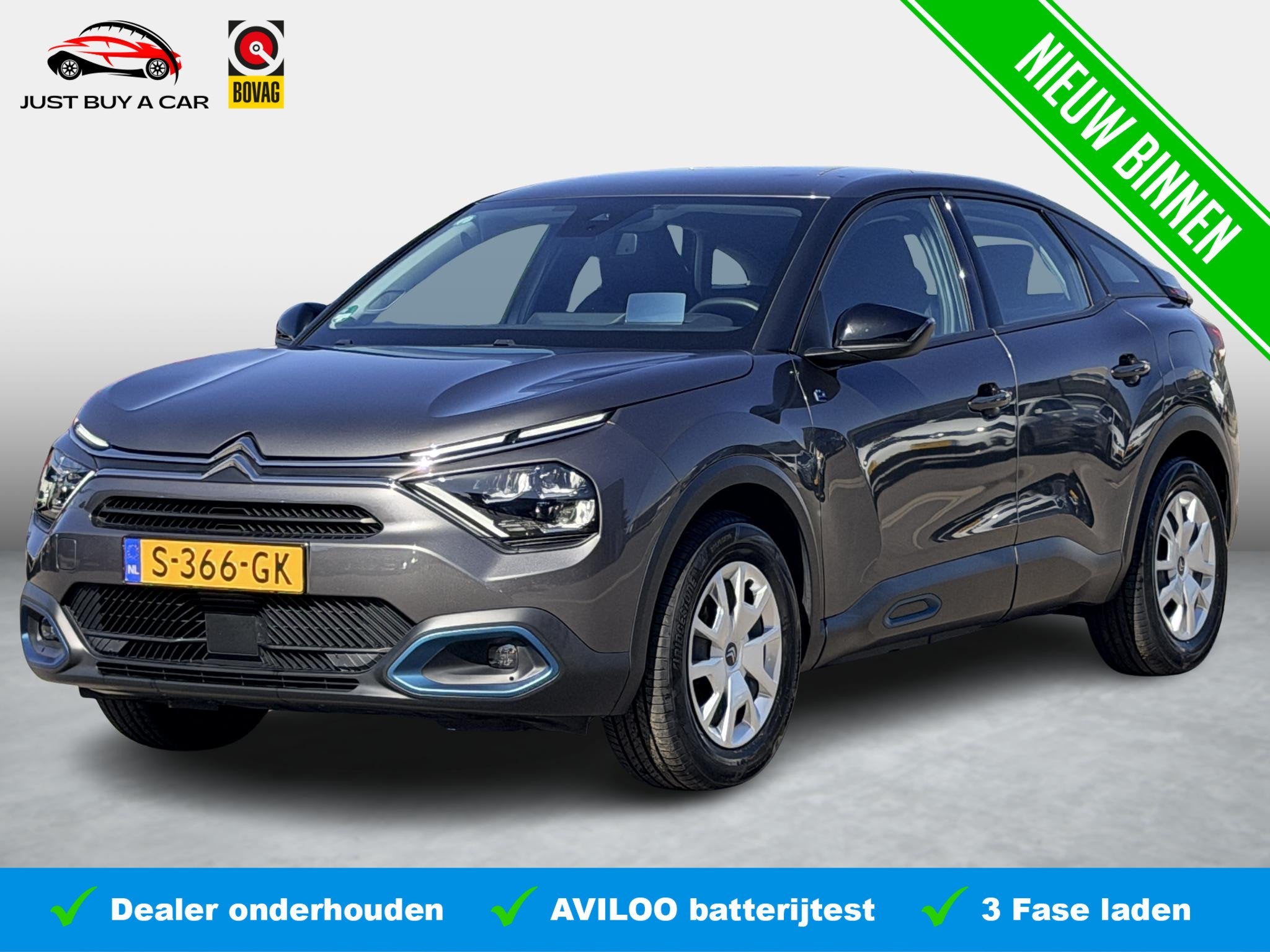 Citroen Ë-C4 Feel Pack 50 kWh SoH 96,3% | Winter Pakket | 3, Auto's, Dealer onderhouden, 136 pk, Gebruikt, 357 km