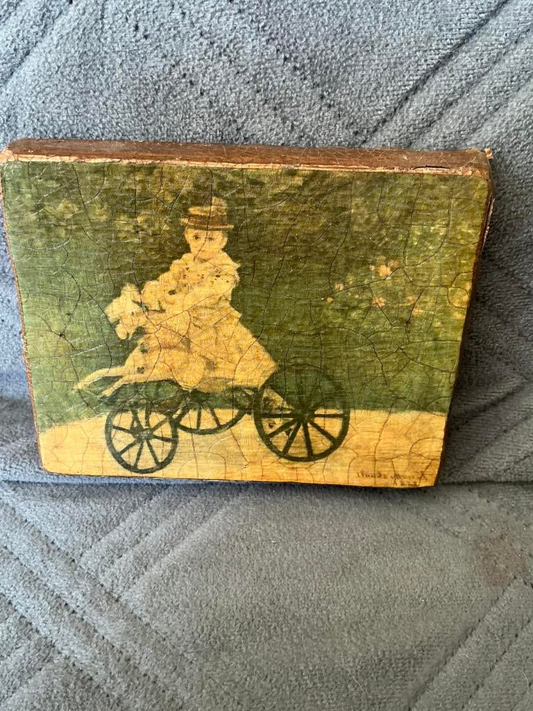 Mini schilderijtje jean claude monet(hobby horse)12x10, Ophalen