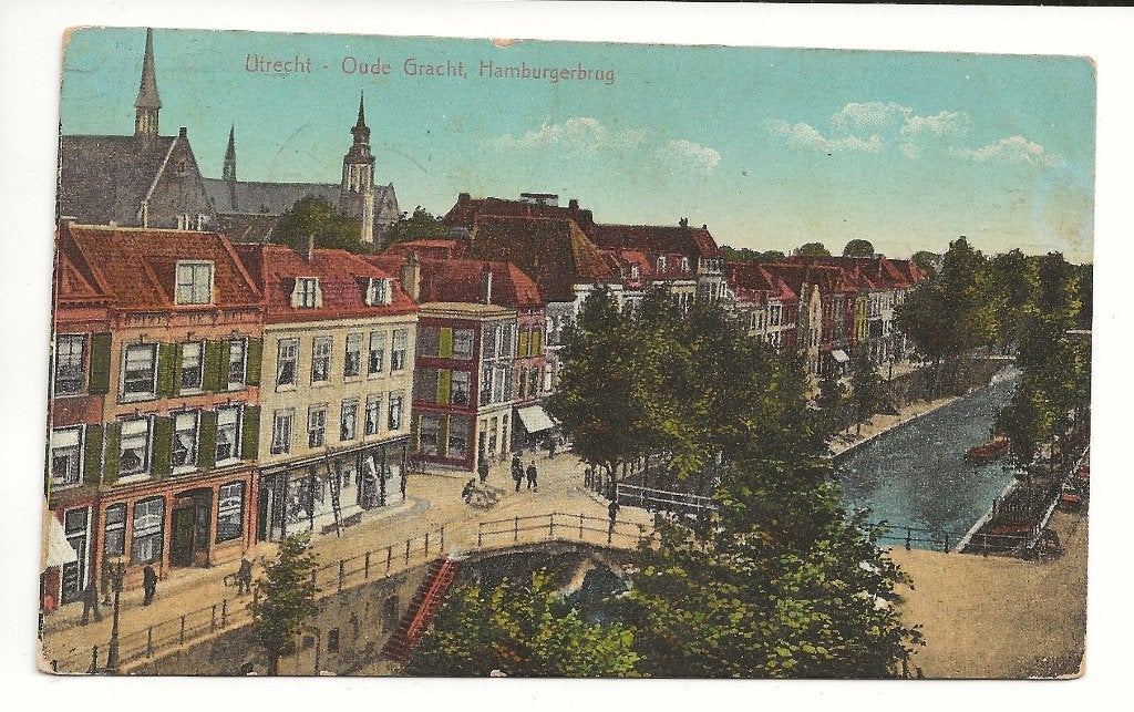BF25-Utrecht,Oude Gracht,Hamburgerbrug, Verzenden, Voor 1920, Gelopen, Utrecht