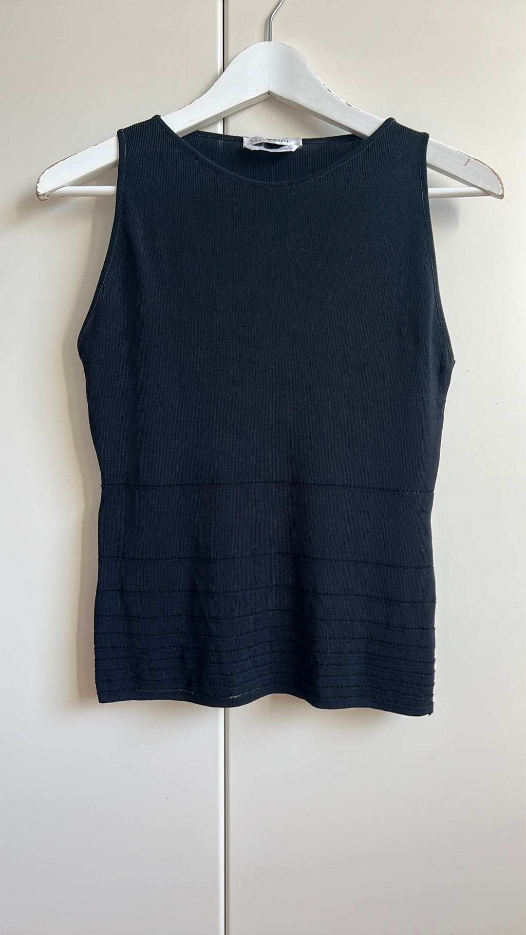Max mara viscose top zwart M, Maat 38/40 (M), Zwart, Ophalen of Verzenden, Zo goed als nieuw
