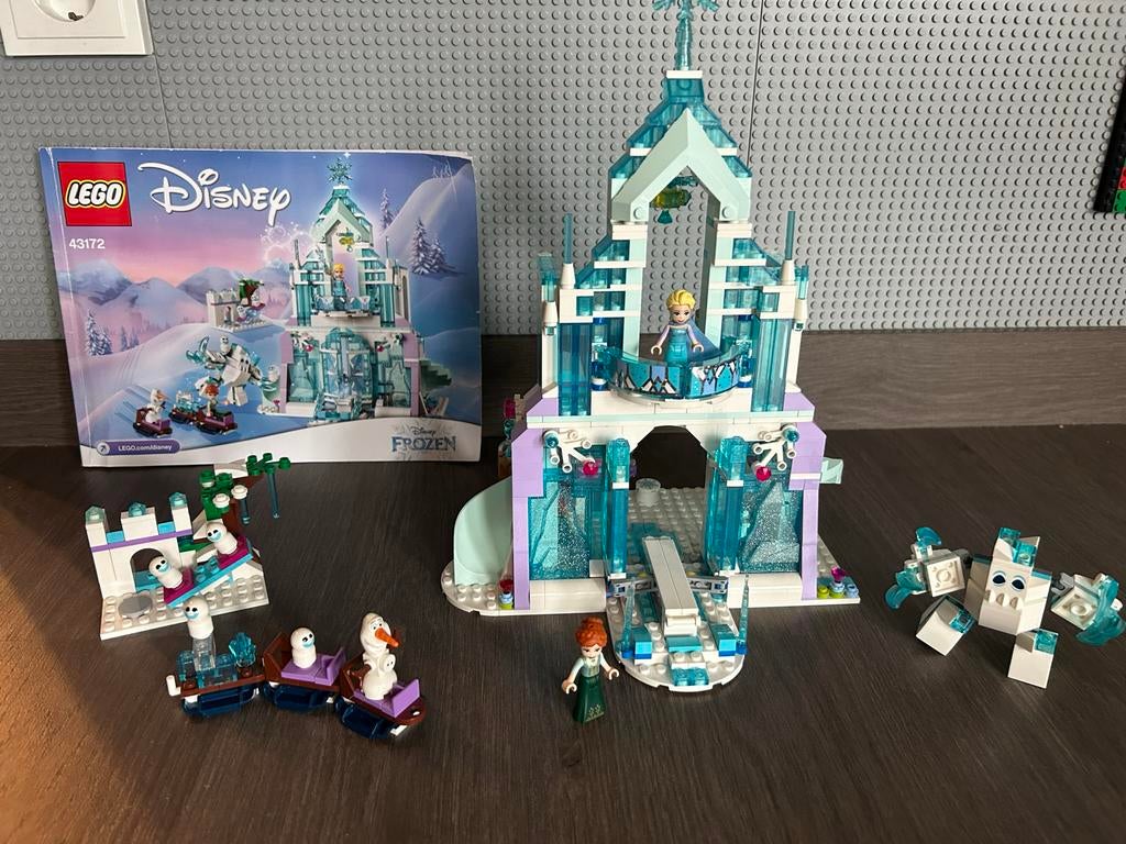 LEGO Disney Frozen 43172 Elsa's Magische Ijspaleis, Lego, Ophalen of Verzenden, Zo goed als nieuw, Compleet