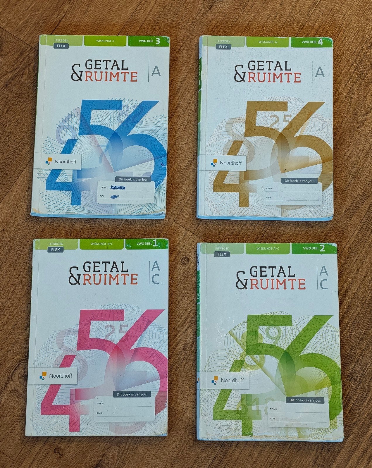Getal en Ruimte Wiskunde A VWO editie 12 deel 1, 2, 3, 4, Ophalen of Verzenden, Gelezen, VWO, Wiskunde A