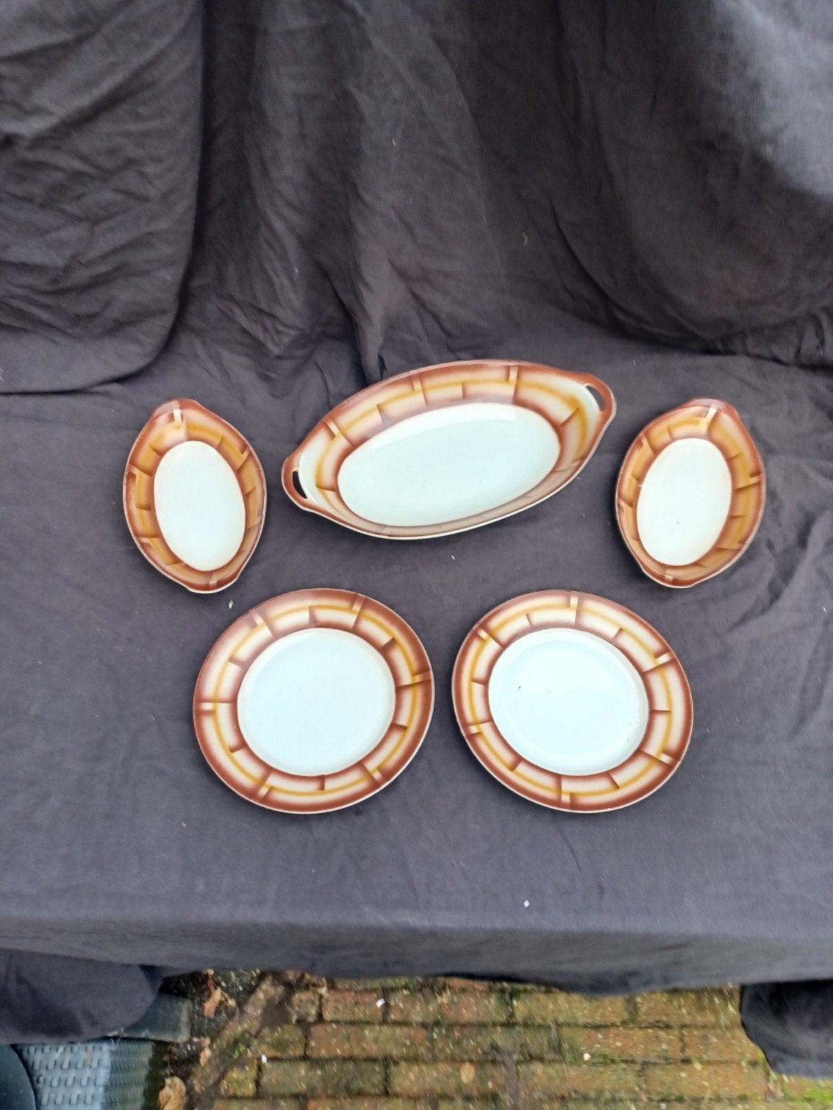 Set Art Deco schalen en borden., Ophalen of Verzenden