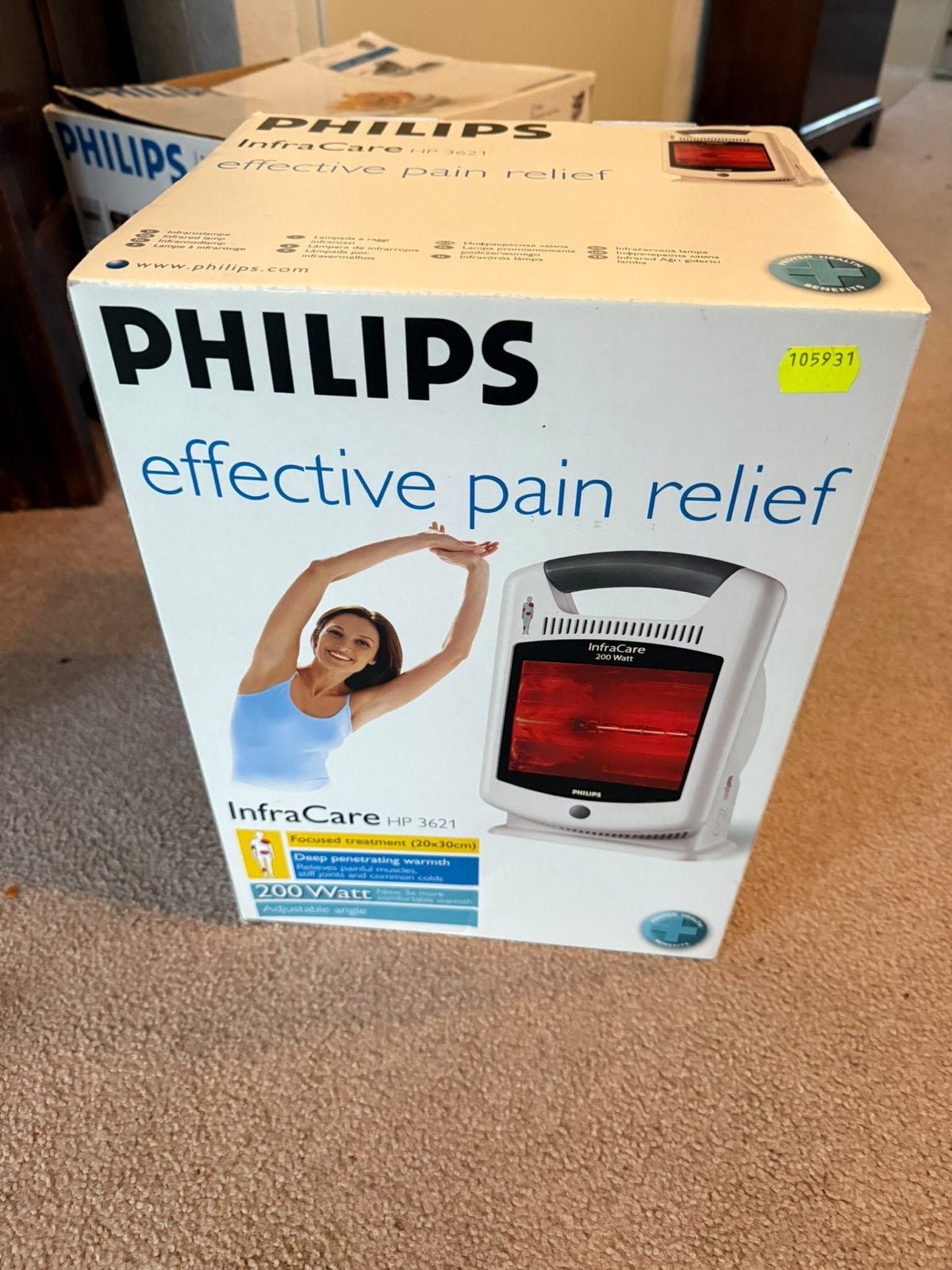 Philips InfraCare HP 3621 Infraroodlamp - Pijnverlichting, Ophalen of Verzenden, Zo goed als nieuw, Overige typen