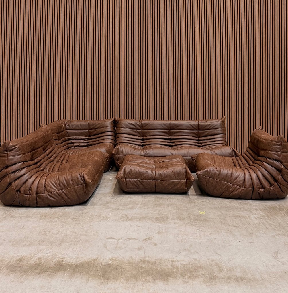 Ligne Roset Togo Modulaire Set | Mokka Leder, Ophalen of Verzenden